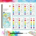 thumbnail image 1 of Pocket Watercolor Painting Book  Travel Pocket Watercolor Kit  Watercolor Paint Bookmark  Improve Creativity and Concentration  for Artist  Beginning  Students Painters, 1 of 5