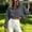 Gray, variant on 2026 Summer Women's Crew Neck Knit Cropped Sweatshirt, Drop Shoulder Bubble Long Sleeve Solid Casual Crop Pullover Top for Gym Lounge Daily Layering