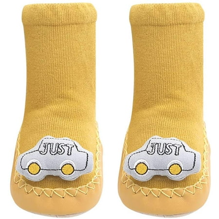 

Baby Girl Moccasin Shoe for Toddler Boys Socks Shoes Non-Skid Cotton Sock