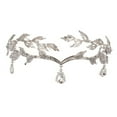 thumbnail image 2 of Skymirror Wedding Hair Tiara Shiny Rhinestone Bridal Crown Leaves Shape Adjustable Tiara Wedding Hair Accessories Headpieces Head Jewelry, 2 of 8