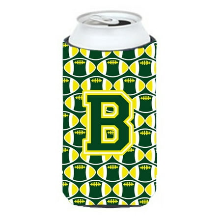 

Carolines Treasures CJ1075-BTBC Letter B Football Green and Yellow Tall Boy Beverage Insulator Hugger Tall Boy