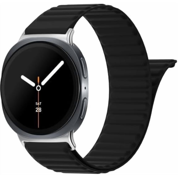 Magnetic Waterproof Silicone Sport Watch Band for Samsung Galaxy Watch 9/8 40mm/44mm, Adjustable Replacement Wristband for Galaxy Watch 8 Classic 46mm for Men & Women