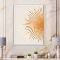 thumbnail image 2 of Designart 'Orange Sun Print On Beige I' Modern Framed Canvas Wall Art Print, 2 of 5