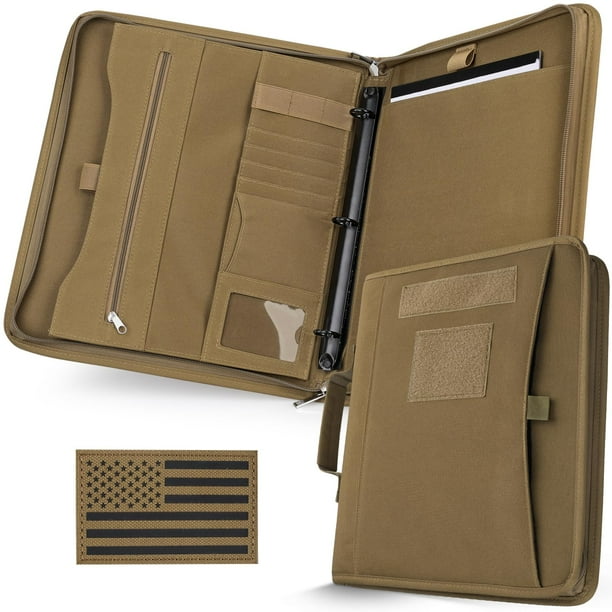 Carpeta táctica tipo portafolio Padfolio con anillas LIVANS
