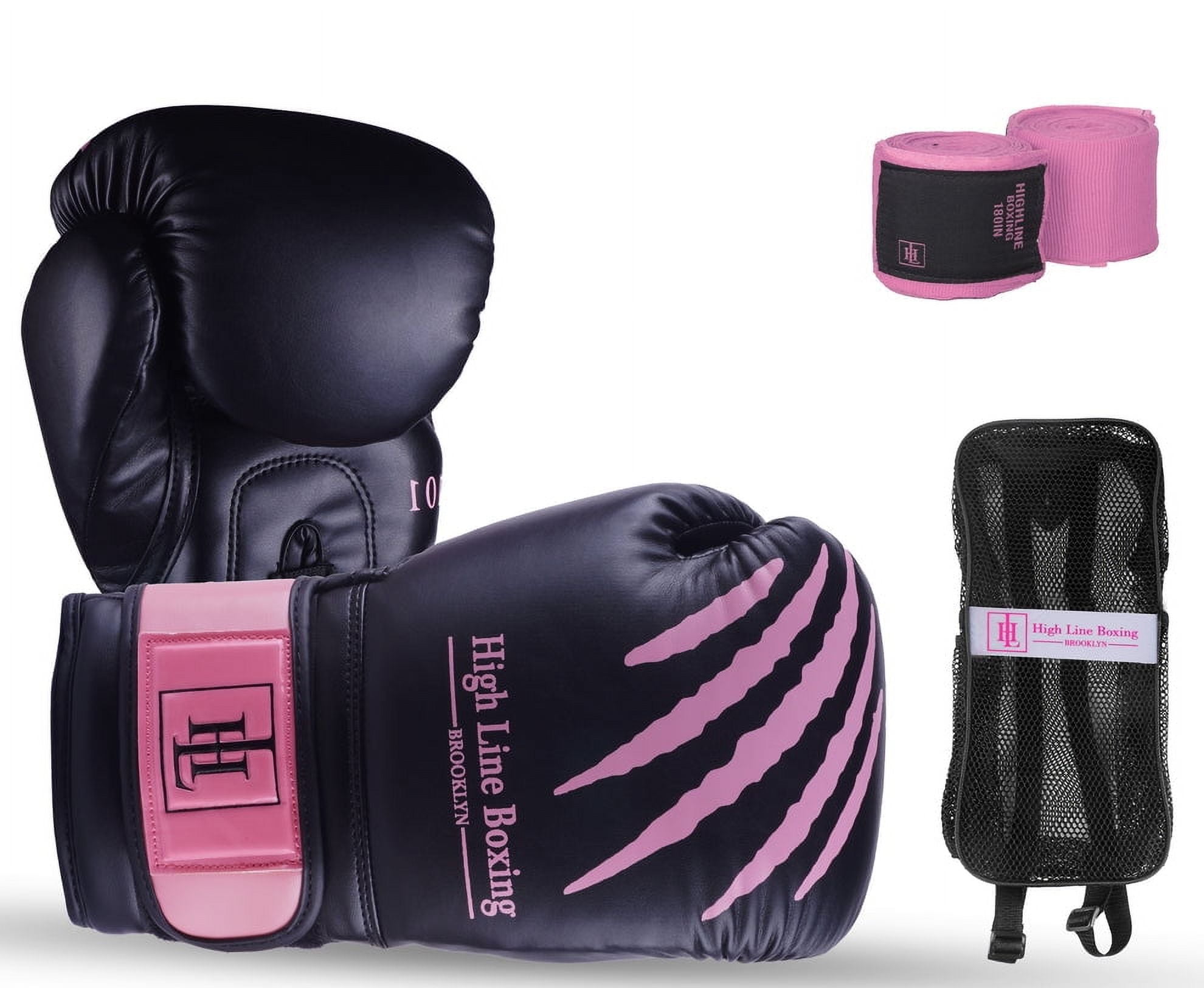High Line Pink Essential Series Boxing Gloves for Kids Pink | Youth Boxing Gloves for Punching, Boxing, MMA, Kickboxing, Muay Thai, Sparring| Kids Punching Gloves 4 oz, 6 oz & 8 oz