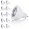 thumbnail image 2 of UL-Listed MR16 GU5.3 LED Bulbs, 10-Pack, 5 Watt, Dimmable 500 Lumen, Warm White 3000K, 36°Beam Angle, 12V, 50W Halogen Equivalent, Recessed/Landscape LED Lighting | Designed In San Francisco, 2 of 5