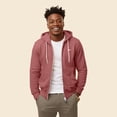 thumbnail image 3 of Dalix Flamingo Embroidered Zip Hoodie Fleece Long Sleeve Pocket Warm Soft Mens in Mauve XL X-Large, 3 of 5