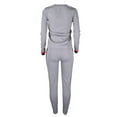thumbnail image 4 of MintLimit Women's Sports Outfits Set 2 Piece Tracksuits Workout Sweatsuits Long Sleeve Solid and Striped Tops and Pants, 4 of 6