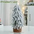 thumbnail image 2 of BNNG Snow Tabletop Christmas Trees, Snow Flocked Mini Tabletop Pine Trees with Wooden Base,Artificial Desk Christmas Trees for Xmas Holiday Home Party Table Decorations, 2 of 4