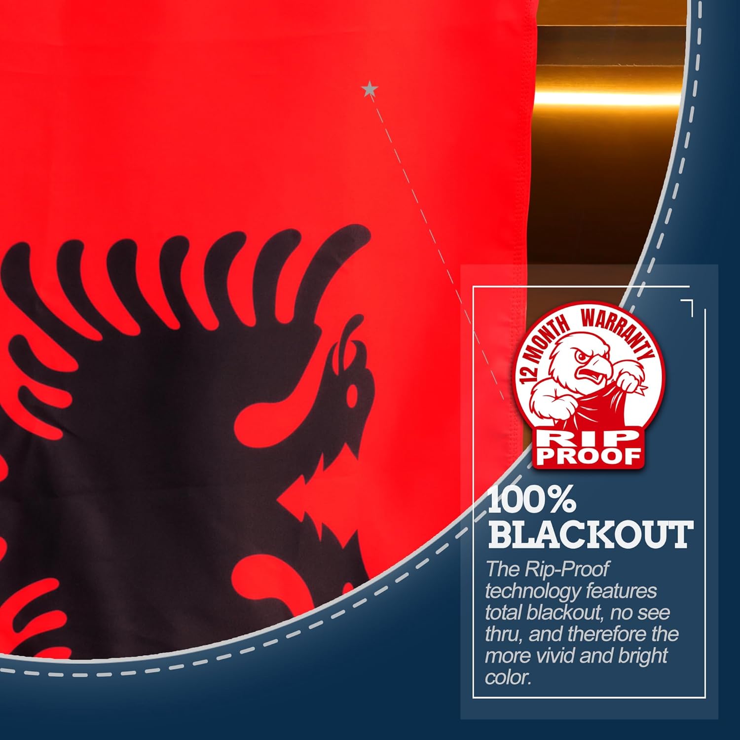 Anley Rip-Proof Double Sided 3-Ply Albania Flag 3x5 Foot - Albanian National Flags