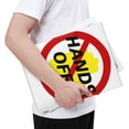thumbnail image 4 of Pobuds Leather Laptop Sleeve, Padded Case, Thin Portable, Versatile Bag - Compatible with most 13 inch laptops for MacBook Pro 13 inch 2016 or later, MacBook Air 13,14 - Horizontal, hands off sign, 4 of 5