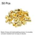 thumbnail image 3 of 50Pcs Cord End Caps 7.5mm End Cap Barrel Beads Kumihimo End Caps Brass for Jewelry Making 8mm Length Gold, 3 of 5