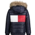 thumbnail image 2 of TOMMY HILFIGER Little Girls Navy Hooded Bomber Quilted Jacket, 5/6, 2 of 2