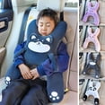thumbnail image 4 of Plush Material Car Neck Pillow Universal Car Use Multipurpose Kids Travel Pillow Anti-choke Design Detachable Cover Ergonomic Shape Backseat Sleeper Support Childrens Nap Aid, 4 of 8