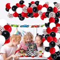 thumbnail image 2 of Kit de 94 globos de confeti negro y rojo, 12 pulgadas, globos de confeti negro, rojo y blanco con cinta de globos para bodas, cumpleaños, 2 of 4