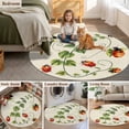 thumbnail image 5 of Ladybugs Eucalyptus Round Area Rug 3Ft Washable Small Circle Rugs for Kitchen Entryway, Spring Botanical Leaves Green Non-Slip Carpet Floor Mats Indoor Outdoor Carpet Runner Aesthetic Home Decor, 5 of 8