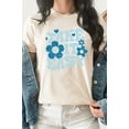 thumbnail image 3 of Take It Easy Floral And Hearts Spring Graphic Tee T-Shirt, 3 of 8