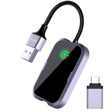 iDiskk CarPlay Wireless Adapter for iPhone Converts Wired to Wireless Adapter for Cars from 2015 & for iOS 10 