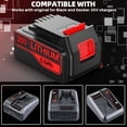 thumbnail image 4 of 2 Packs 20V 5.0Ah Li-ion LB2X4020 Replacement for Black and Decker Battery LBX4020 LBXR20 LBXR2020, 4 of 5