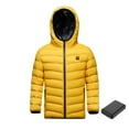 thumbnail image 2 of Hicidod Heated Jacket Kids Waterproof Fashion Solid Heating Jackets Hooded Zipper Rechargeable Warming Heated Clothing for Skiing, 2 of 6