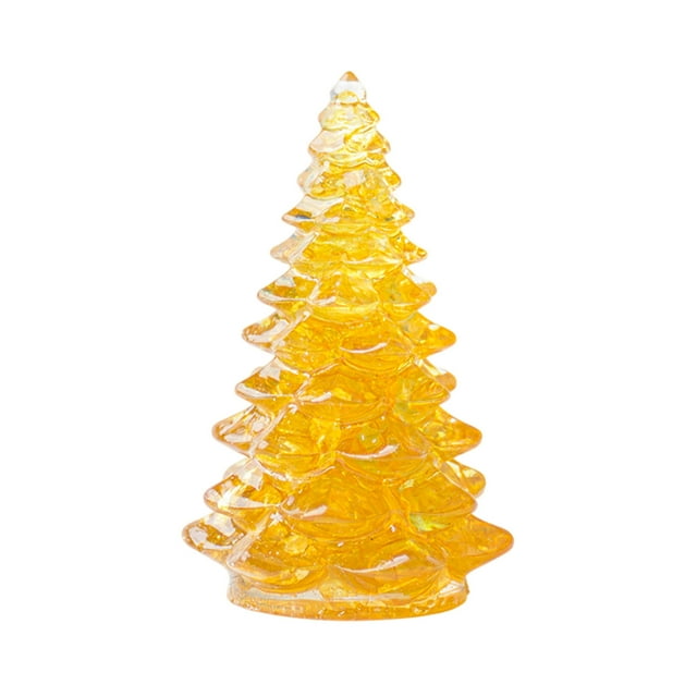 Decoraciones de Árbol de Navidad Resina Cristal Árbol de Navidad Casa Decoración de Navidad Regalo Decoración de Escritorio de Navidad Decoración