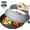 Grey, variant on Vented Tempered Glass Lid Wok Lid for Stockpot Pot Pan, 10.5 inch Multifunction Silicone Cover Collapsible Microwave Splatter Lid Cover Microwave Safe