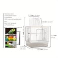 thumbnail image 2 of Bird Cage Transparent Wrought Stainless Steel Bird Cage With Drawer Design And 2 Feeding, 2 of 4