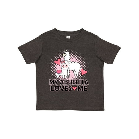 

Inktastic My Abuelita Loves Me Baby Llama Gift Toddler Toddler Girl T-Shirt