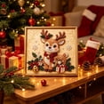 thumbnail image 5 of DIY Christmas Pearl Bead Art Kit for Beginners, Holiday Mosaic Craft Set with Canvas, Plastic Beads, Applicator Pen, Wax, Sorting Tray, Instructions & Photo Frame, Family DIY Wall Art Holiday Gift, 5 of 7