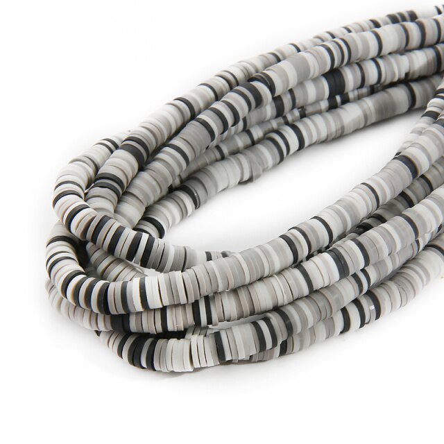 350pcs 6mm redondo polímero de arcilla de arcilla Chip disco suelto espaciador hecho a mano cuentas para bricolaje fabricación de joyas pulsera