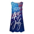 thumbnail image 4 of Vestido estampado sin mangas del día de la independencia de playa casual de verano para mujer Fridja  hjkh4480, 4 of 5