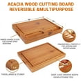 thumbnail image 2 of AIDEA Double Thick Cutting Board, Reversible Board with Built-in Handle &Juice Groove for Meat and Vegetable(16''x12''x1.5''), 2 of 5