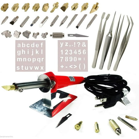 

40PCS Wood Burning Pen Set Wood Burning Soldering Chiseled Tips Hot Blade Tweezer