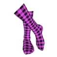 thumbnail image 4 of Rateoe Purple Black Buffalo Plaid print Women's Men's Novelty 20in Crew Socks Cotton Socks Knee High Socks for Walking,Running,Nurses,Pregnancy-One Size, 4 of 8