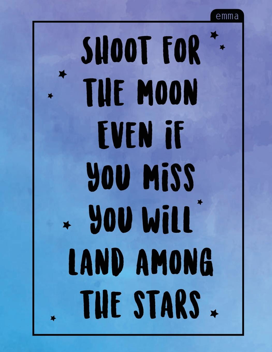 Shoot for the Moon Even If You Miss You Will Land Among the Stars
