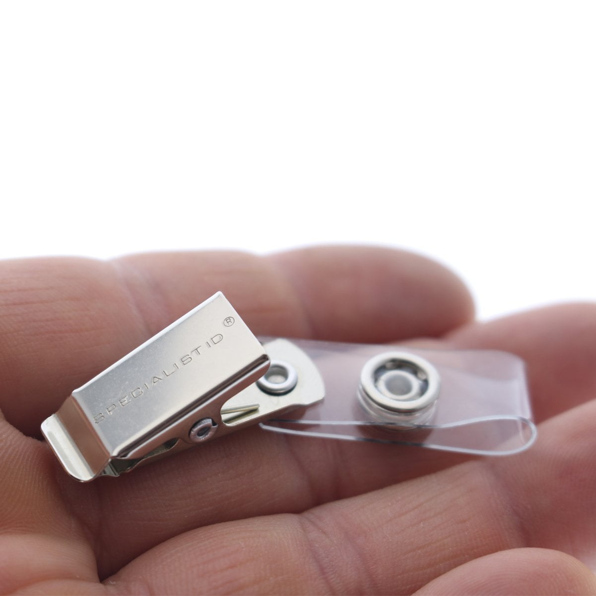 Specialist ID Heavy Duty Badge Clips with Vinyl Strap, 100 Pack