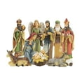 thumbnail image 2 of 9-Piece Lightly Distressed Inspirational Religious Christmas Nativity Figure Set 9.5", 2 of 2