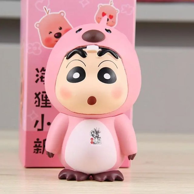 En existencia, crayón de 11 cm, Shin-chan Gk Cos Beaver, versión Q, personaje animado, modelo de mano, adornos decorativos, muñeco de moda, juguetes de regalo