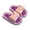 Purple, variant on NOKIO Girls Slides Sandals Non-Slip Open Toe with Thick Cushioned Sole, Cartoon Shower Slippers for Indoor/Outdoor Use - Ultra Comfortable Beach & Pool Footwear