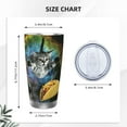 thumbnail image 2 of Waldeal Burrito Space Cat Tumbler Cup with Lid - Funny Gifts for Women Girl - Mothers Day Gifts - Birthday Gifts for Mom Wife - 20 Oz Insulated Travel Coffee Mug, 2 of 8