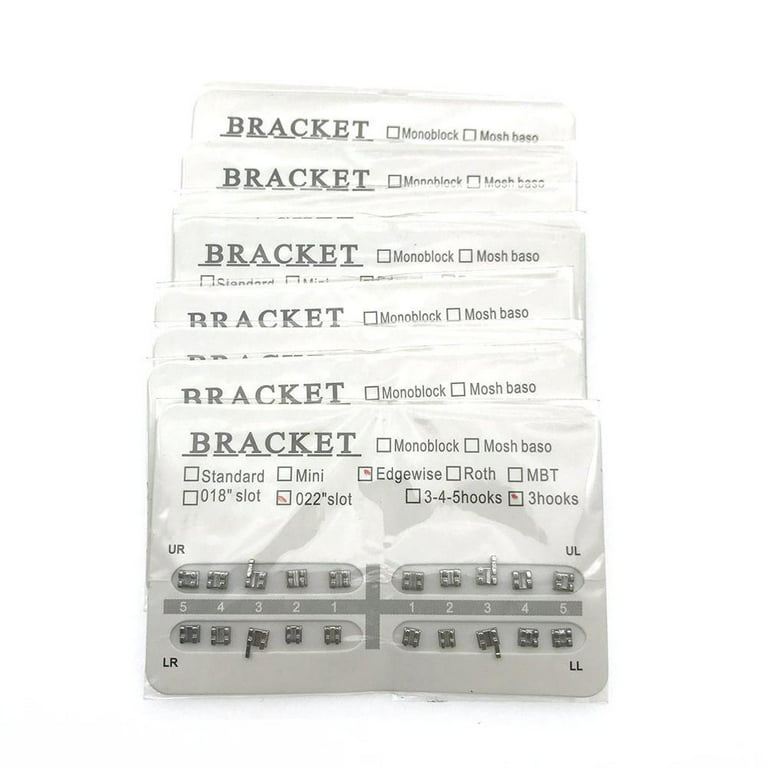 Dental Orthodontic Edgewise Metal Brackets Braces 345Hooks/3Hooks/No Hook  U6I9 
