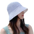 thumbnail image 1 of Sombrero de paja para el sol, sombrero de pescador tejido, sombrero de playa, gorra plegable, gorras de verano, sombrero de pescador para mujer, 1 of 5