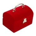 thumbnail image 4 of LABSERRON 1Pack Earring Storage Red Flocking Clamshell Box for Women 2.4x2.2x1.6in, 4 of 8
