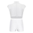 thumbnail image 2 of Linjinx Kids Girls Sport Gymnastics Dance Outfits Sleeveless Tank Top with Shorts Tracksuit Set White 8, 2 of 7