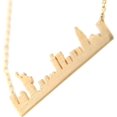 thumbnail image 2 of Collar de Metal Cepillado Hecho a Mano en Nueva York Dorado, 2 of 2