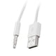 thumbnail image 3 of 3.5mm Plug Audio AUX to USB 2.0 Plug Adapter Charging Cable 1M White, 3 of 5