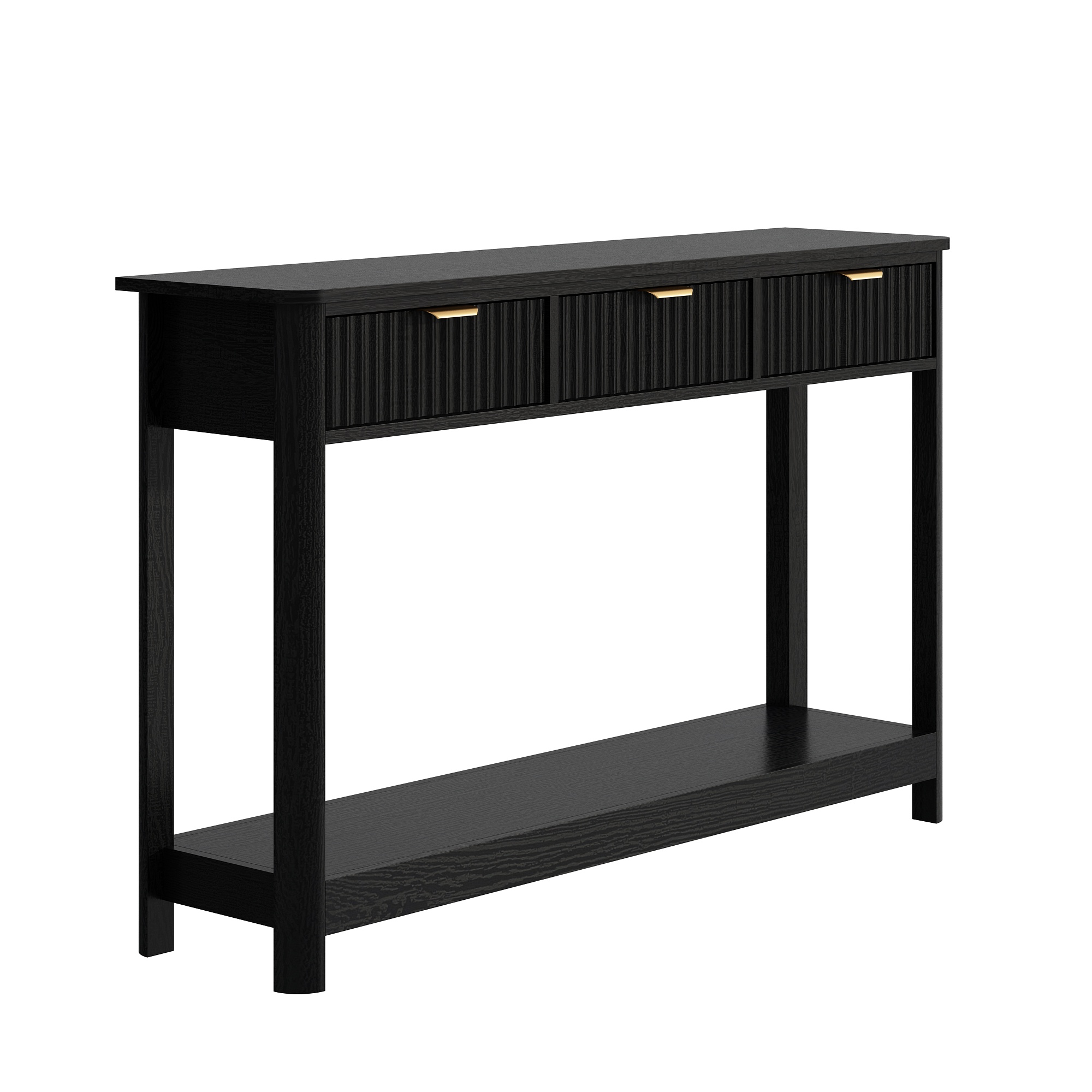 47" Farmhouse Console Table with 2 Drawers, Wood Sofa Table, Entryway Table with Storage Shelf for Living room, Hallway and Bedroom