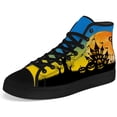 thumbnail image 5 of Aidianart Halloween Pumpkin High Top Shoes Womens High Top Canvas Sneakers Size 8, 5 of 5