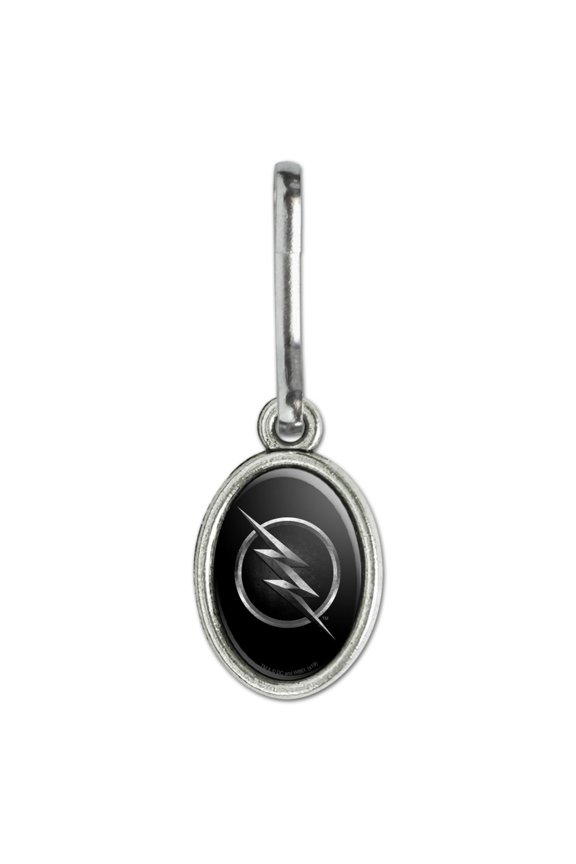 The Flash TV Series Zoom Logo Antiqued Oval Charm Clothes Purse Suitcase Backpack Zipper Pull Aid