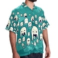 thumbnail image 2 of Tiny teeth Men's Short Sleeve Casual Printed Button Down Beach Shirt - Summer Hawaiian Top, 2 of 6